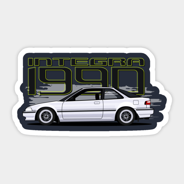 integra 1990 jdm classic Sticker by masjestudio